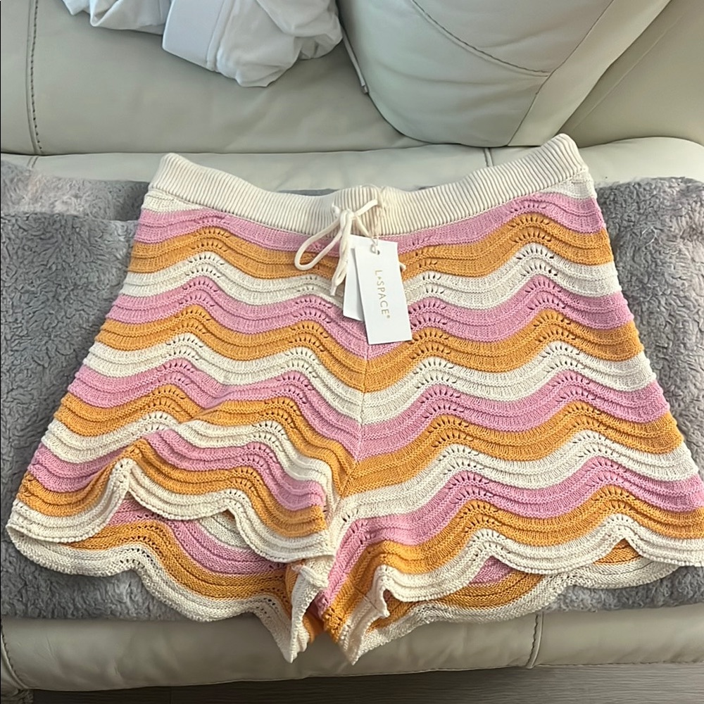L*space Multicolor Knit SET shirt and shorts